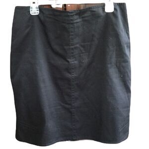 Phillip Adec black cotton twill skirt